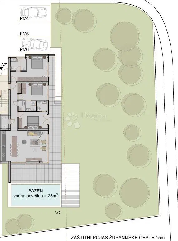 Apartment with pool and garden near the beach – Rovinj, new building – 2