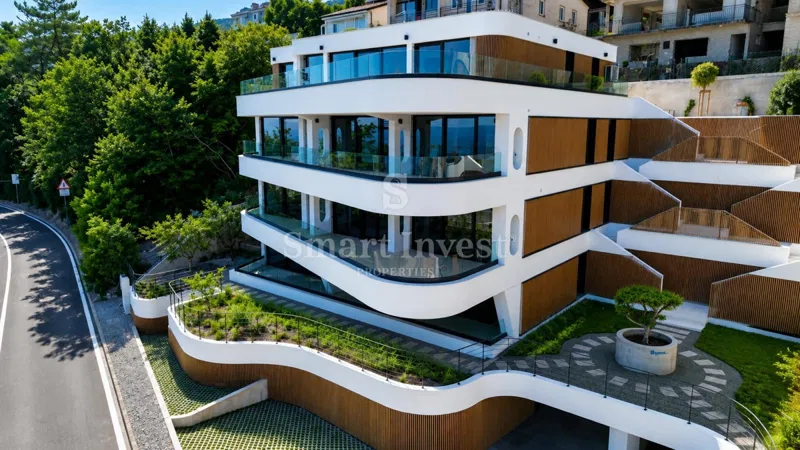 OPATIJA - CENTAR, vrhunski stan 4S+DB s pogledom na more u novogradnji (A-S2) – 2