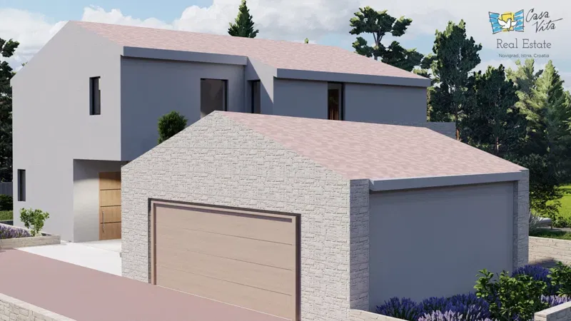 ISTRA, TINJAN - Building land with a project for a villa with a garage! – 3