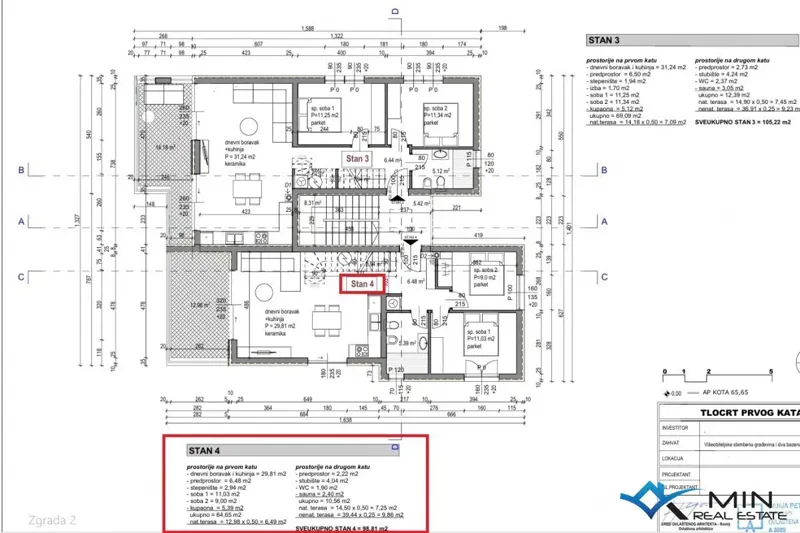 Appartamento con terrazza sul tetto e vista mare - Tar (Vabriga) Z2-S4 – 3