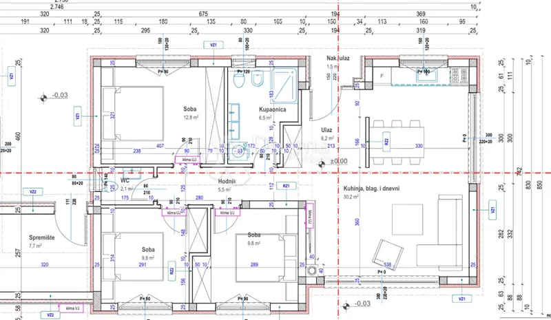 Ház Kaštelir, Kaštelir-Labinci, 88,40m2 – 2