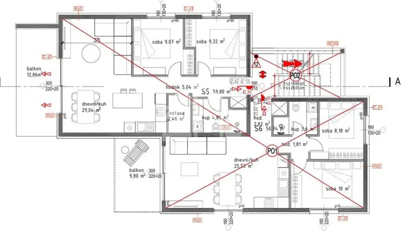 OKRUG GORNJI**Penthouse apartment with roof terrace, 61,74 m2 + 61,60 m2 ! – 2