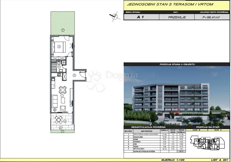 Квартира Makarska, 56,41m2 – 3