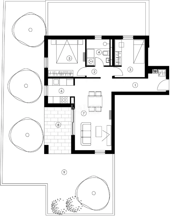 Zara, Ričine, appartamento con due camere da letto 82 m2 con giardino, nuova costruzione – 3