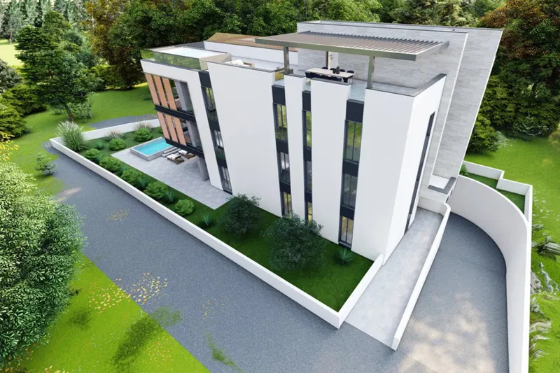 Penthouse with a roof terrace in the first row to the sea – 2