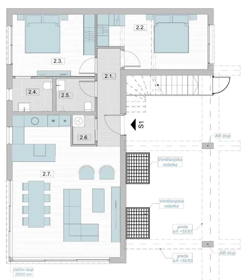 KRK! APARTMENT WITH TWO BEDROOMS IN A GROUND FLOOR WITH GARDEN! – 2