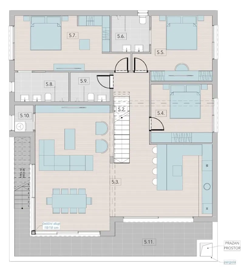 KRK! TROJIZBOVÝ APARTMÁN NA DRUHOM POSCHODÍ! – 2