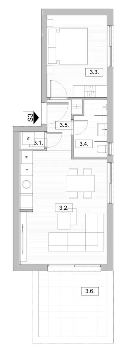 KRK! APARTMENT WITH ONE BEDROOM ON THE FIRST FLOOR! – 2