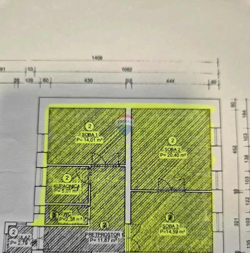 Appartamento Zamet, Rijeka, 63m2 – 2