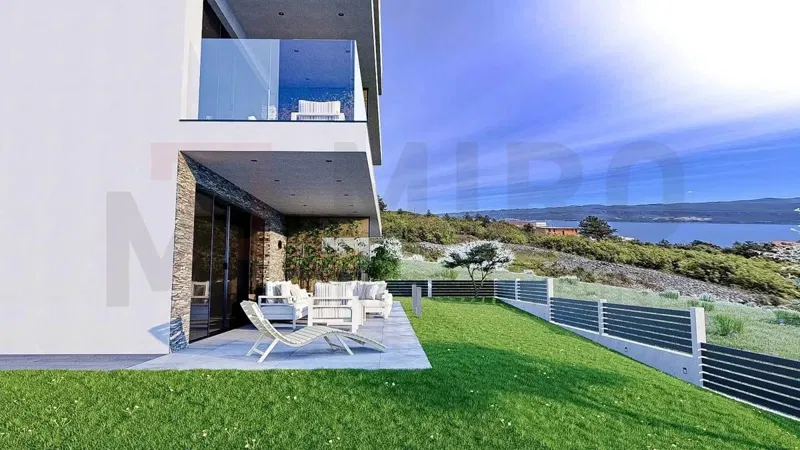 Vrbnik, two apartments under construction with sea view, FOR SALE! – 3