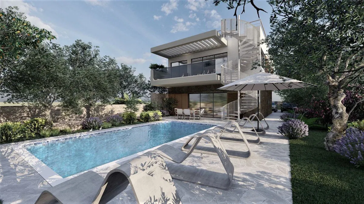 Luksuzna vila s bazenom u izgradnji – Sutivan, otok Brač (prodaja)