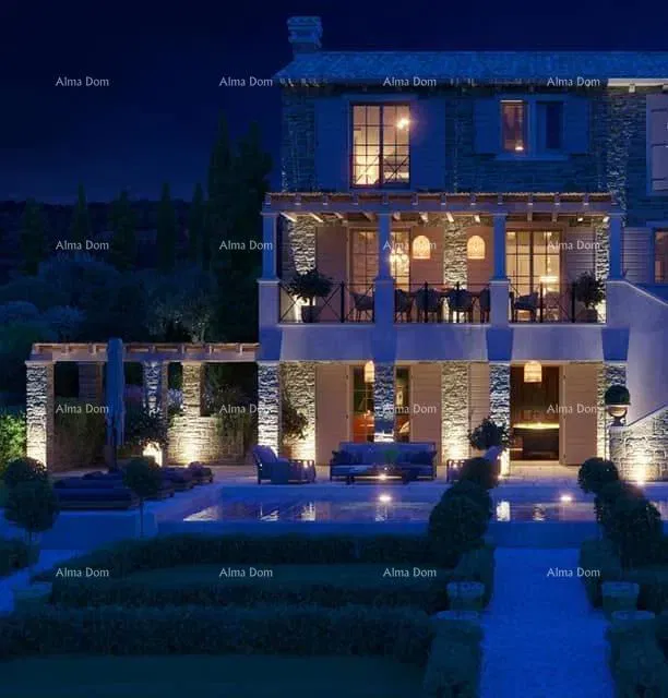 Motovun – Building land of 1,965 m² with a villa project and a view of nature – 2