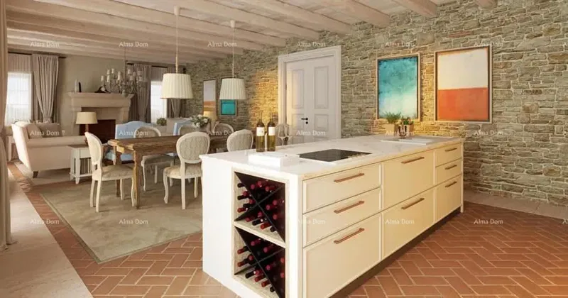 Motovun – Building land of 1,965 m² with a villa project and a view of nature – 3