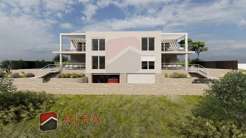 Croatia, Vodice – New Semi-Detached House for Sale with Garage, Swimming Pool and Sea View – 3