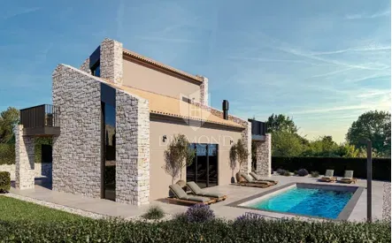 Sv. Lovreč area – modern villa under construction with sea view – 3