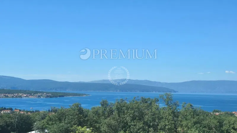 Malinska, okolica, građevinsko zemljište s pogledom na more – 2
