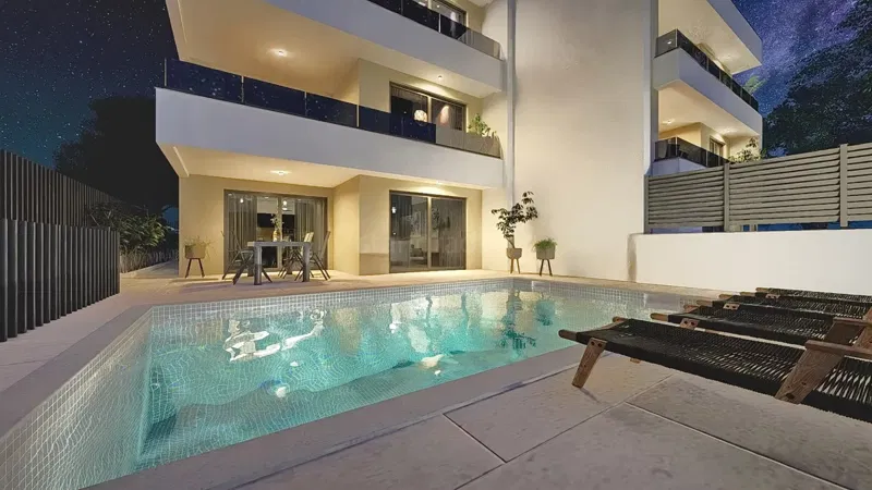 Vrbnik, moderno appartamento al piano terra con giardino e piscina! – 2