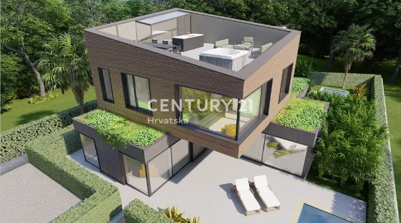 POREČ. NEW MODERN SEMI-DETACHED HOUSE WITH A POOL FOR SALE ONLY 1500 M FROM THE CITY CENTER – 3