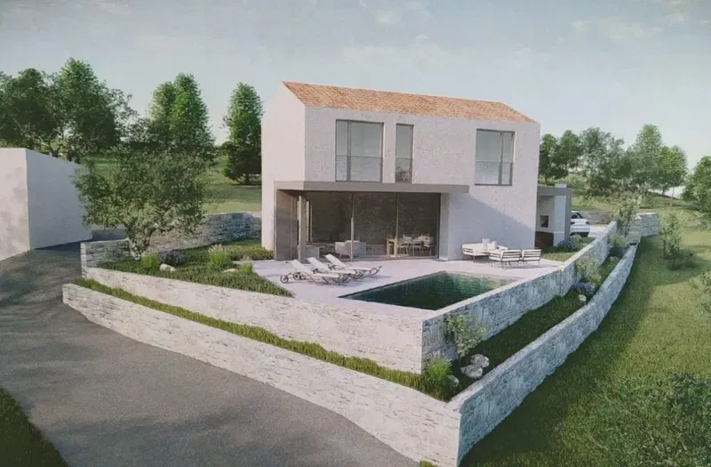 Building land with permit and project – Hlapa, Krk Island – 2
