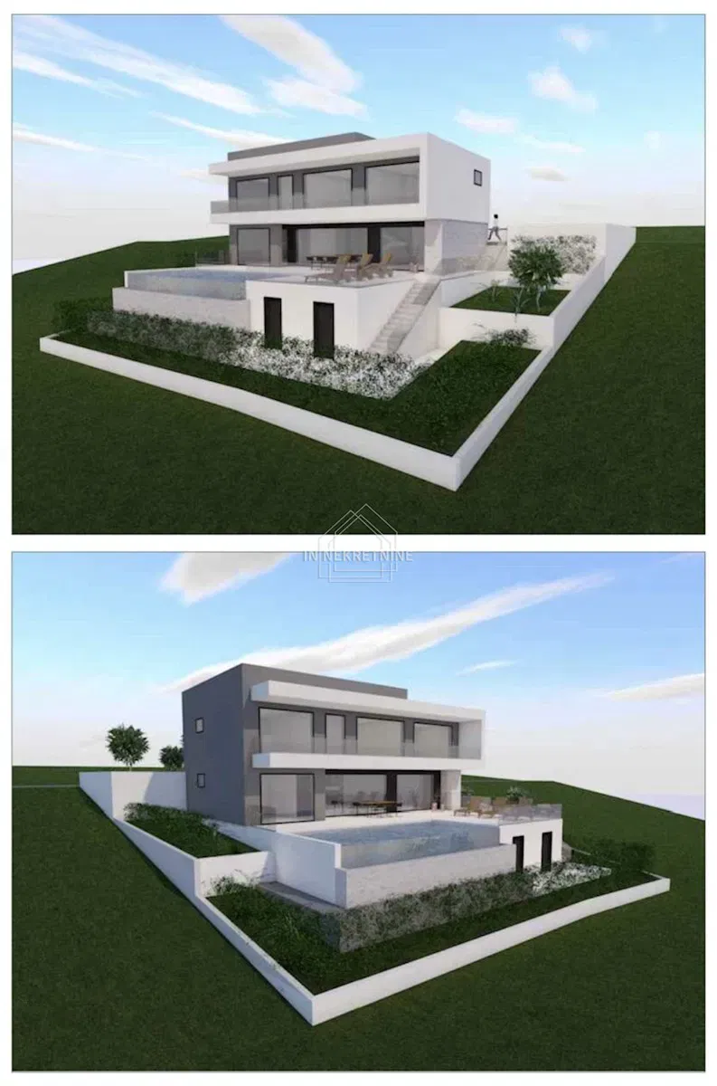 Building plot 688 m² with villa project and sea view! – 3