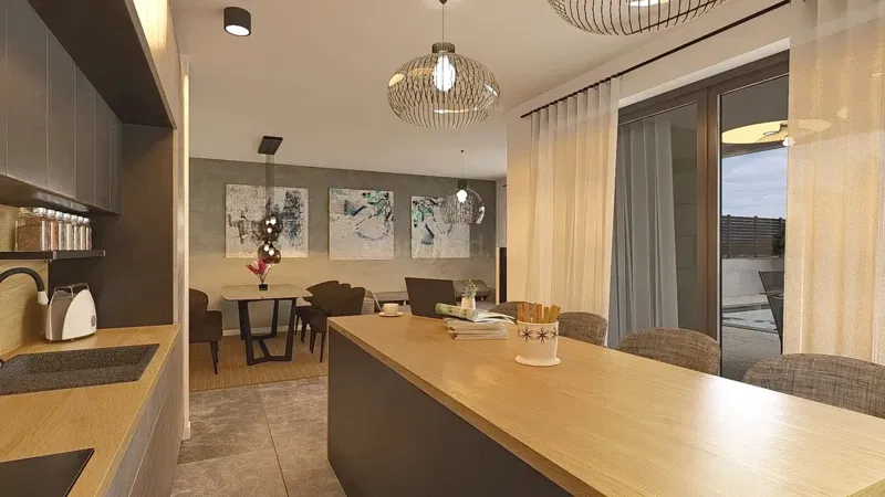 Vrbnik, three-bedroom apartment on the 1st floor of a new building with a view! – 3