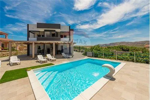 Kustici, otok Pag - KUĆA SA APARTMANIMA - BAZEN - POGLED NA MORE – 2