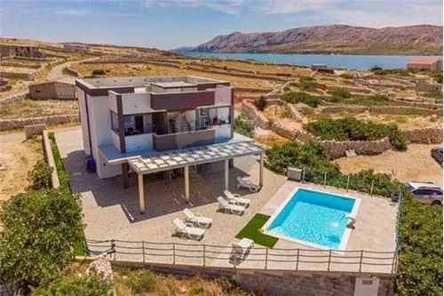 Kustici, otok Pag - KUĆA SA APARTMANIMA - BAZEN - POGLED NA MORE – 3