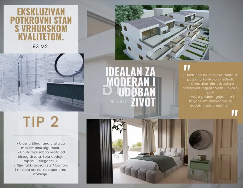 ISOLA DI PAG, PAG - ATTICO esclusivo in NUOVA COSTRUZIONE + terrazza con vista mare! OCCASIONE! – 2