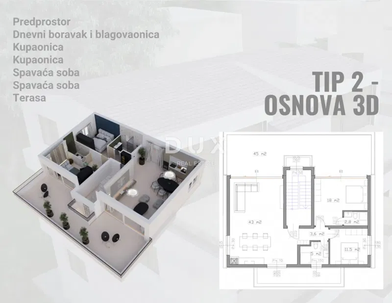ISOLA DI PAG, PAG - ATTICO esclusivo in NUOVA COSTRUZIONE + terrazza con vista mare! OCCASIONE! – 3