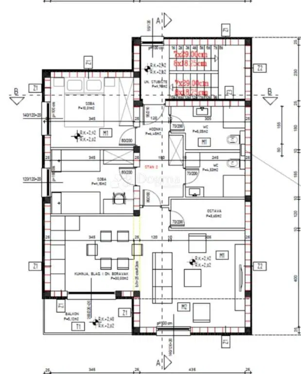 Lakás Kaštel Gomilica, Kaštela, 73,90m2 – 2