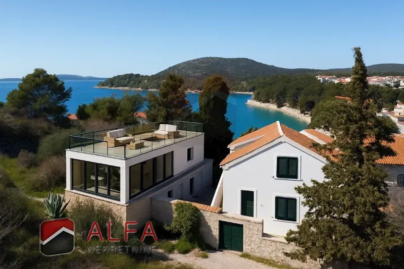 Croatia, Tribunj – two adjacent houses with panoramic sea views for sale – 3