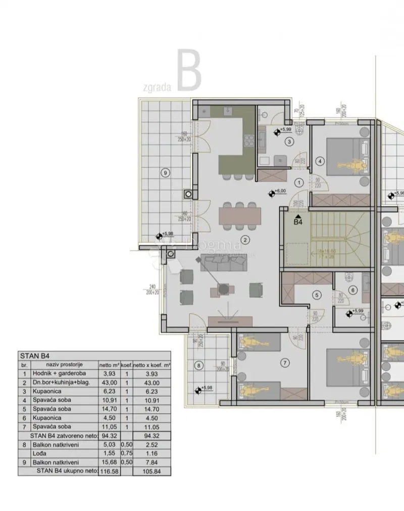 Allogio Valdebek, Pula, 78,99m2 – 3