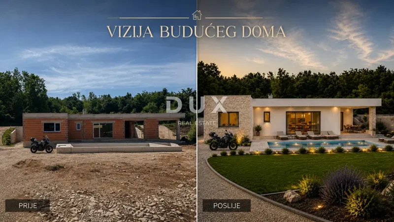 ISTRIA, LABIN - Casa nel bosco (incompiuta), vicino a Labin, 152m2