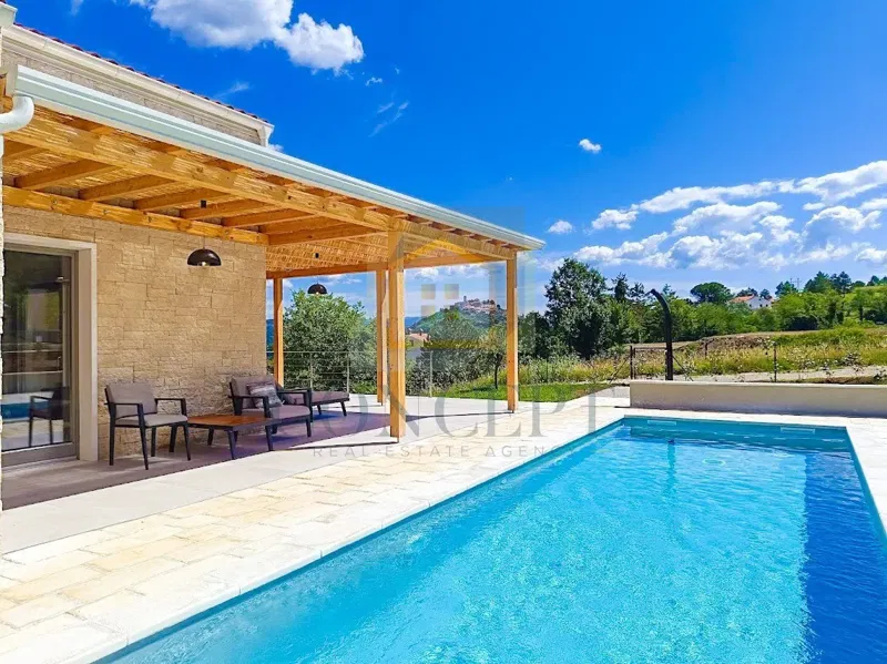 Motovun, dintorni, Splendida casa a piano terra con piscina e vista su Motovun – 3