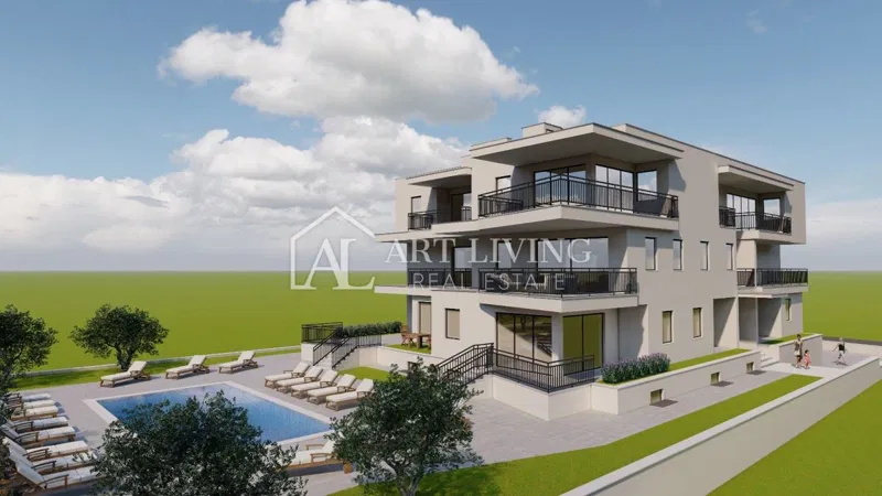 Umag, okolica – penthouse z 2 spalnicama, skupni bazen, pogled na morje – 2