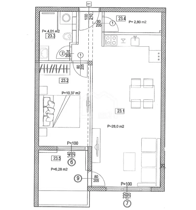 Flat Seget Donji, Seget, 50,76m2 – 3