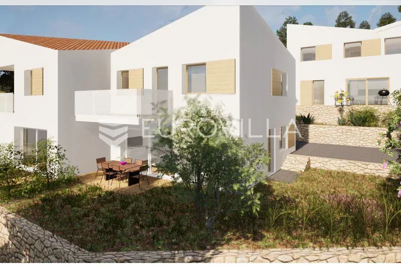 Cres, NEW BUILDING,2 bedrooms living room, 87.82 m², new build, apartment with garden and sea view – 2