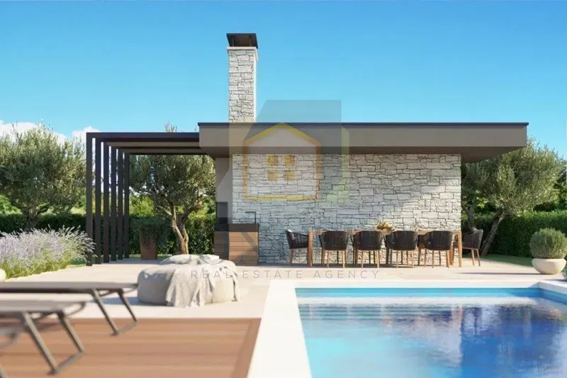 Poreč, Surroundings, Beautiful Modern Villa with Pool and Sea View, 13 km from the Sea – 3