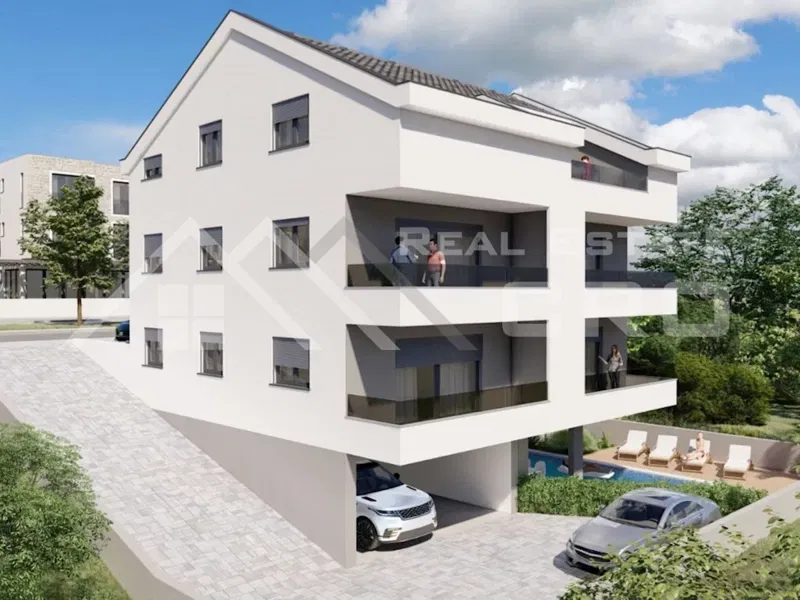 Immobili Čiovo – Appartamenti attraenti in nuova costruzione con terrazze, piscina comune e vista mare, in vendita – 3