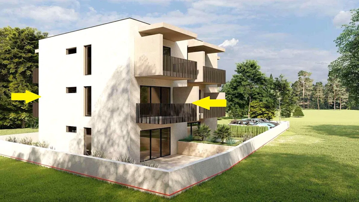 Šolta, Grohote - novogradnja, dvosoban komforan stan 65 m2 s dva balkona