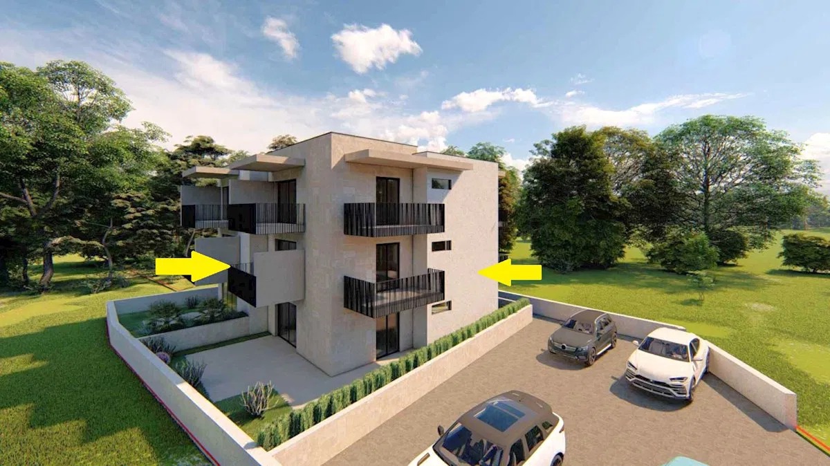 Šolta, Grohote - novogradnja, dvosoban komforan stan 66 m2 s tri balkona