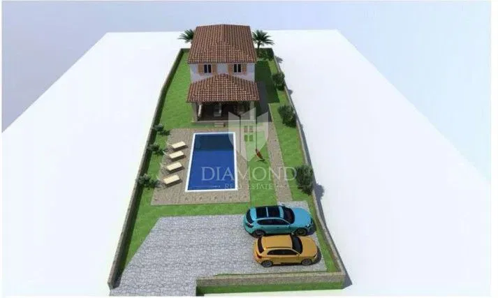 Istria, Barban – Building plot with valid permit and project for a house with a pool! – 2
