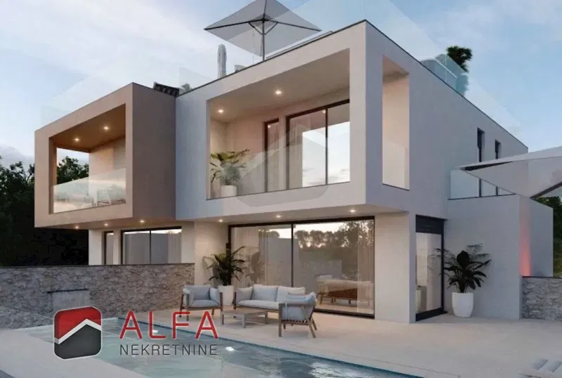 Croazia, Vodice – nuova casa bifamiliare in vendita, con piscina e vista mare – 2