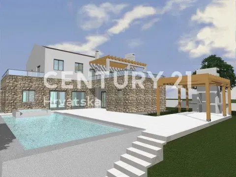 VIŠNJAN, SALE OF BUILDING LAND WITH BUILDING PERMIT AND VIEW – 2