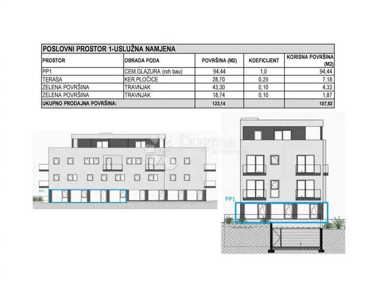 Business premise Grad, Split, 107,82m2 – 3