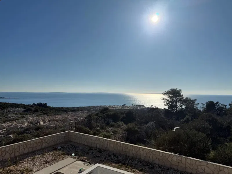 Novalja, Škuncini stani, moderne Villa (238m2) im Bau mit Pool und Panoramablick auf das Meer