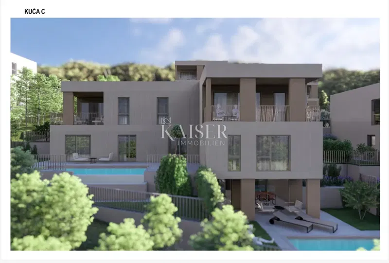 Kostrena, Glavani - three-bedroom apartment with swimming pool and garden in a new building – 2