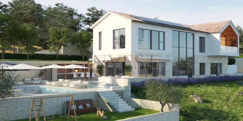 VILLA UNDER CONSTRUCTION FOR SALE WITH OPEN SEA VIEW – PODSTRANA – 2