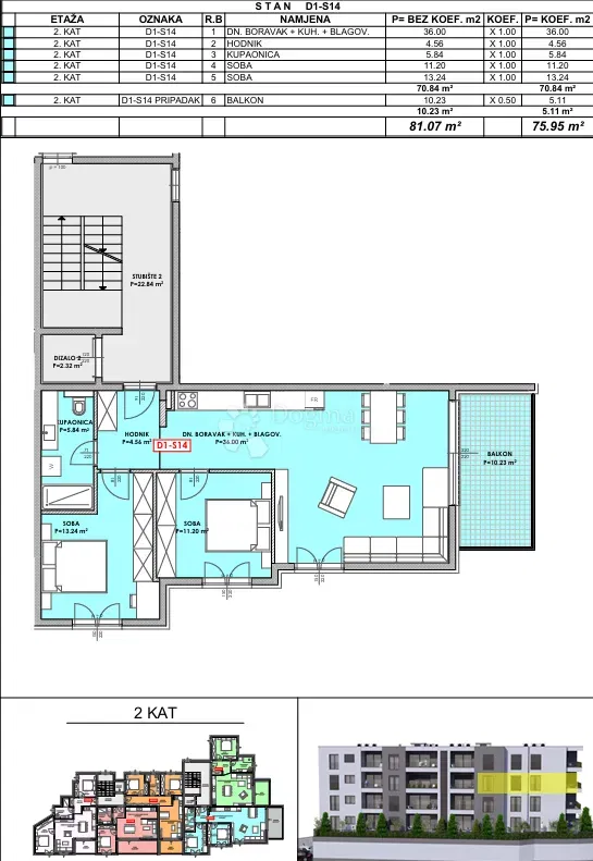 Квартира Omiš, 80,52m2 – 2