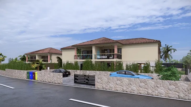 City of Krk, surroundings, building land 716 m2, building permit with project, view, for sale – 2